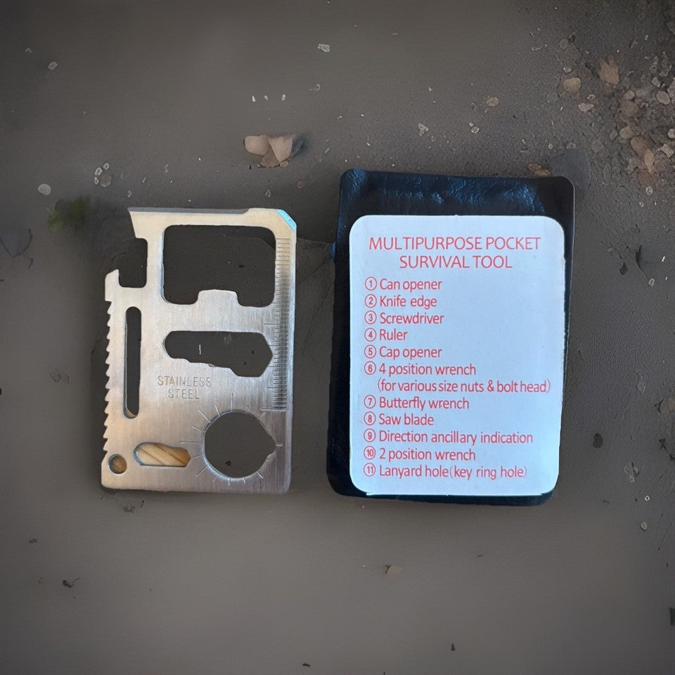 Survival Kit 12-teilig | Outdoor Notfall Set mit Messer & Taschenlampe