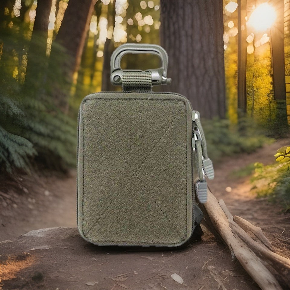 IFAK EDC Tasche MOLLE | Erste-Hilfe-Tasche leer | Outdoor Taktischer EDC Pouch | Grün / Schwarz